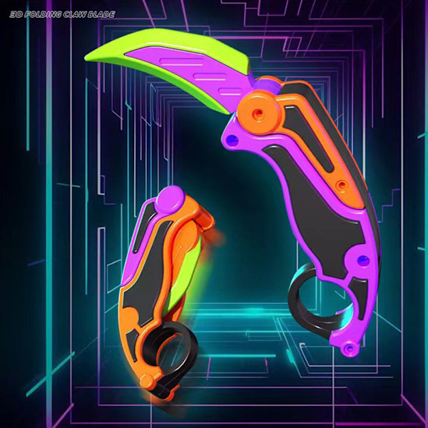 3D- printed Claw Cutter Leksak Personlig hopfällbar Claw Cutter Leksaker för huset Purple