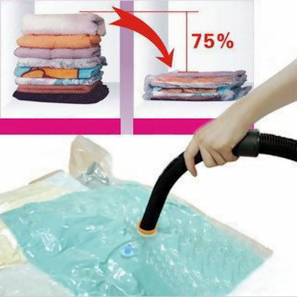 Väskor Vakuum Förvaringsutrymmessparande påse Vac Bag Vakumpåsar Seal Bags Reseväska 40x50cm