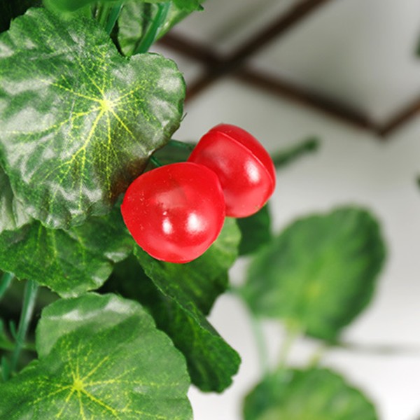 5 st/snöre Konstgjorda falska frukter/grönsaksrankor Hängande växt Stora blad Garland För Bröllopsfest Heminredning Evergreen Eggplant