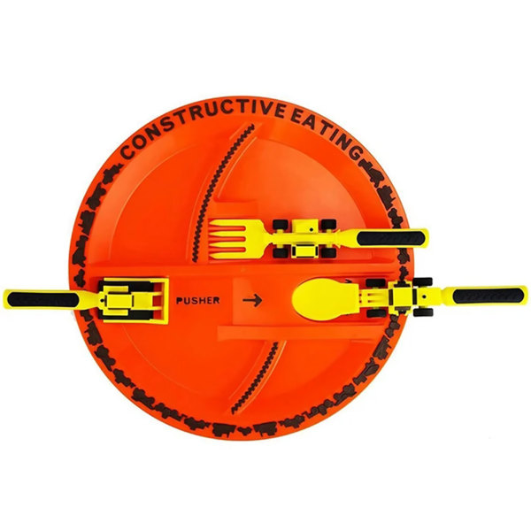 Kid Bulldozers Utseende Servis Multifunktionell Snygga Desserter Gafflar För Kök Engineering Vehicle Bundle