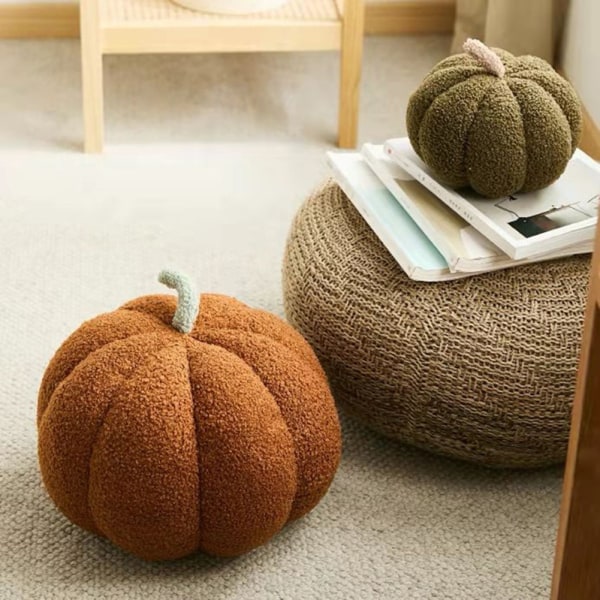 Tecknad pumpor kudde för halloween PP bomull fylld sovkompis kudde för barn pojke flicka kvinnor män White 20cm