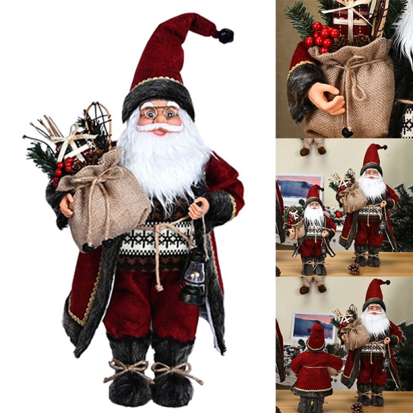 Jultomten Figur Juldekoration Ornament Holiday Decor För Jul Hem 45cm