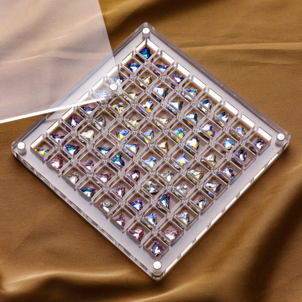 Akryl Seashell Display Box med magneter Slitstark sjöstjärnor Trinket case för pärlspik 36 Grid