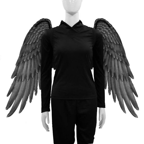 Halloween 3D Angel Devil Big Wing Carnival Party Performance Prop för män kvinnor White