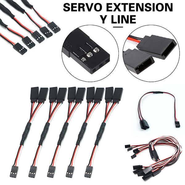 30-kärnig/60-kärnig servoförlängningskabel Y-kabel hane till hona förlängningsledningar för R C-helikoptrar 30 Core Brown 100cm