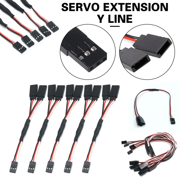 30-kärnig/60-kärnig servoförlängningskabel Y-kabel hane till hona förlängningsledningar för R C-helikoptrar 60 Core Brown 100cm