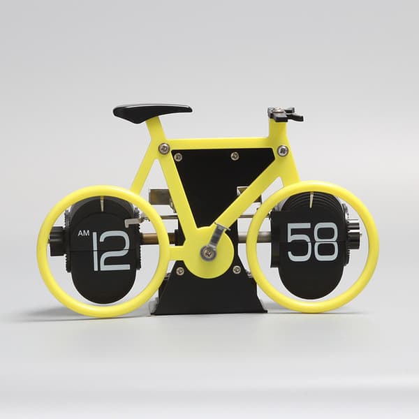 Flip Clock Cykelformad Retro Flip Down Clock 12 timmar AM/PM Visa stor klocka för HomeOffice Decor Red