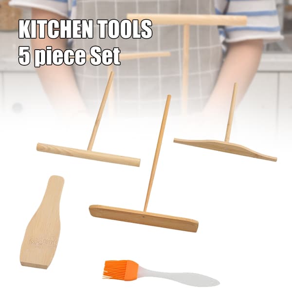 Multipurpose stallpannkakaverktyg Flexibelt gör-det-själv äggpajskrapa stekspad Praktiska köksprylar 5piece Set