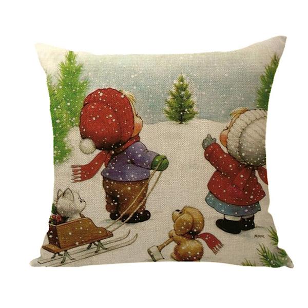 Julkuddfodral Utsökt tryck case för festheminredning 45x45cm