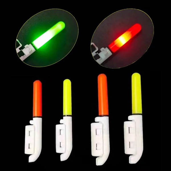 Nattfiske Spö Ljus Bärbar Klämma Typ Fisk Attraktion Lång Gjutning Havsspö Fiske Elektronisk Stick Red 425-Large
