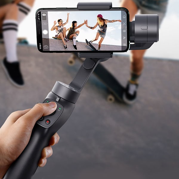 Stabiliserare för smartphone, hopfällbar, 3-axlig, handhållen, för vloggar, livevideo eller stativ