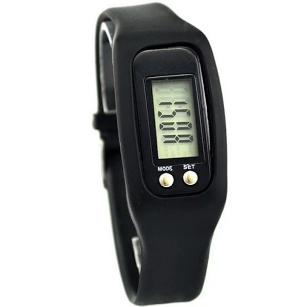 Watch med LCD-skärm Enkel hantering Walking Fitness Tracker Armband Digital stegräknare Red