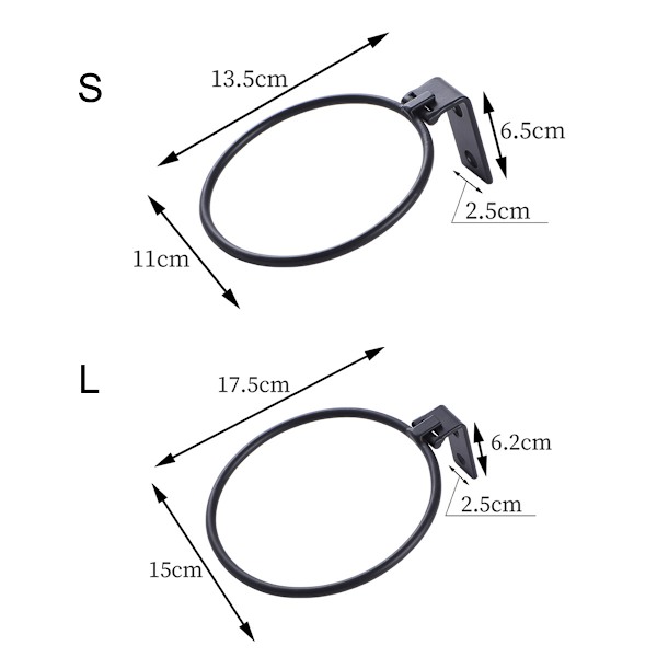 Set med 3 blomkrukhållare Ring Väggmonterad metall planteringskrokar Hopfällbar konsol för Homen Garden S