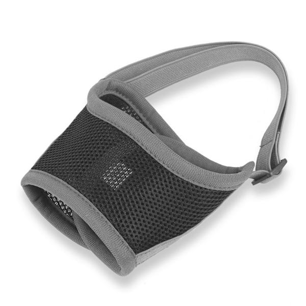 Anti-bite Mesh Nosparti För Hund Justerbart Andas Hund Cover För Utomhus Grey L