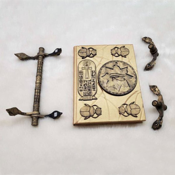 Mummy Book of the Dead Magic Book Resin Hantverksprydnader för heminredning Gold