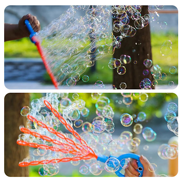 32 Hål Smilings Face Bubble Stick med påfyllningar Lätt att använda Bubble Machine för festfavorit Red