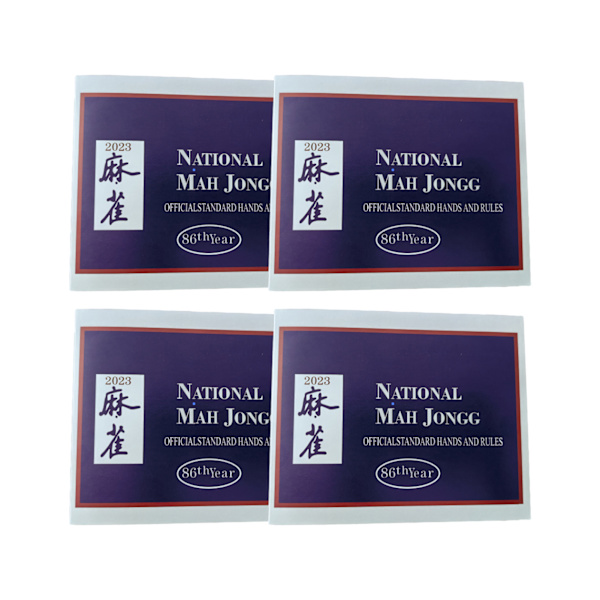 2023 Mah Jongg Scorecard Regler Kort Lättvikts bärbar Mahjong Instruktion för spel Mahjong Blue 4pcs