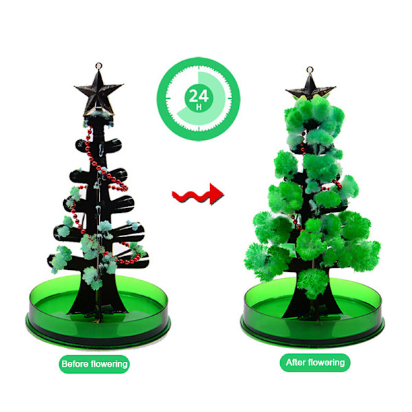 Kristalliserat julgran Intressant romantiskt växande blommande julgran för barn barn Colored Christmas Tree