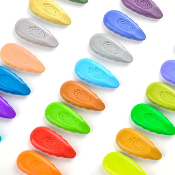 Teardrops Crayons Set med förvaringshink Bärbara färgpennor Verktyg för barn Barn 24 Colors