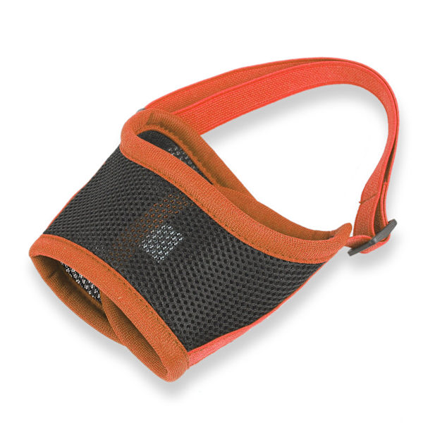 Anti-bite Mesh Nosparti För Hund Justerbart Andas Hund Cover För Utomhus Orange M