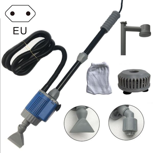 Akvariumrengöringsmaskin Elektrisk Automatisk Avtagbar Vakuumvattenbytare Sand Algrengöring Filterbytare EU Plug