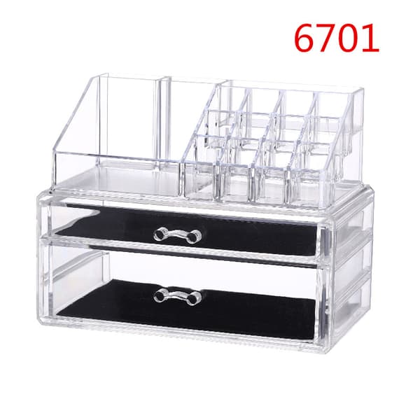 Makeup Kosmetisk organizer för juveler Hårtillbehör Badrumsdisk Transparent