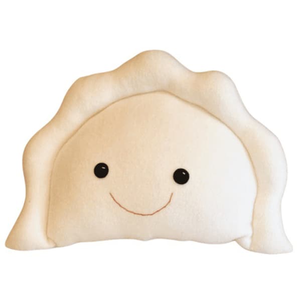 Pierogi Kudde Smileys Ansikte Plysch Dumpling Kudde Söt Heminredning Påskpresent vacuum