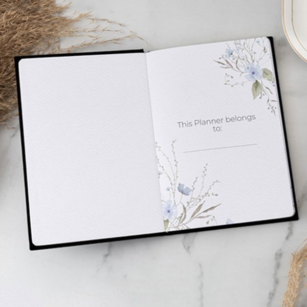 A5 Daily Self Care Journal med guldfolie Enkel stil kakel anteckningsbok present till vänner familj Black