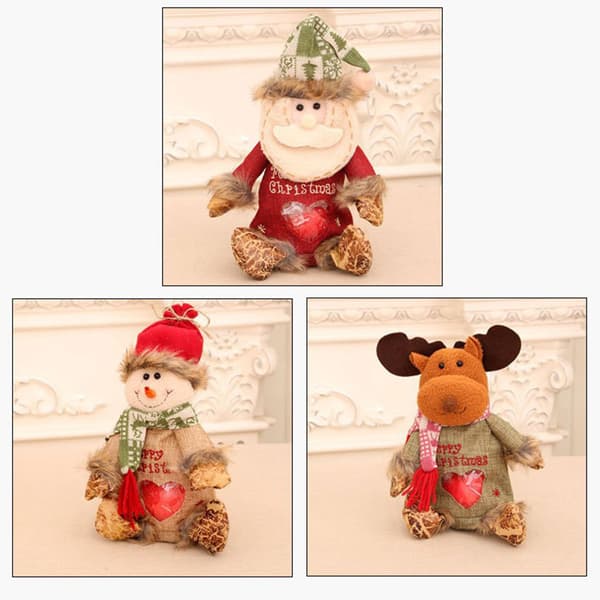 Jul tecknad docka presentpåse för äpplen Snygga julklappsinpackningspåsar för julfestpresent Deer
