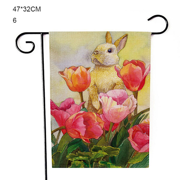 Blomsterträdgårdsflagga 12×18 tum liten vertikal dubbelsidig säsongsbetonad utomhusdekor för gårdsgård 2 47*32cm