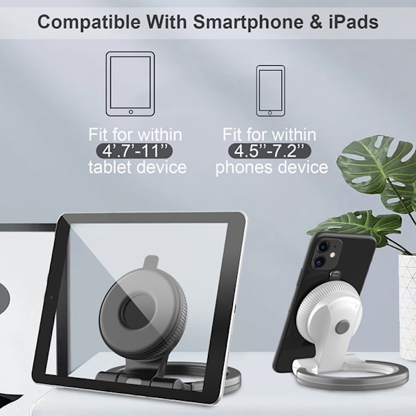 Tablet PC Väggfäste Bärbar Tvättbar Multifunktionella mobiltelefontillbehör Collet White