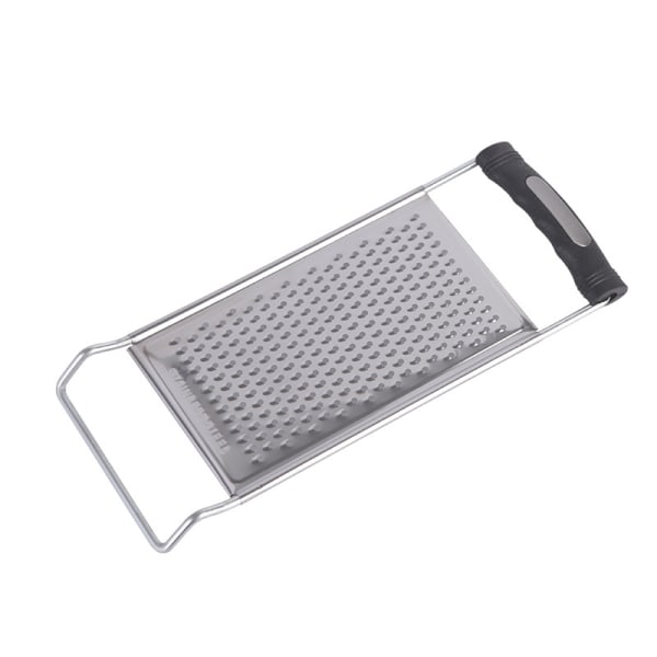 Rostfritt stål utan sladd botten platt rivjärn Handhållet vitlöksriv Köksprylar för ingefära Mjukt handtag Black Handle