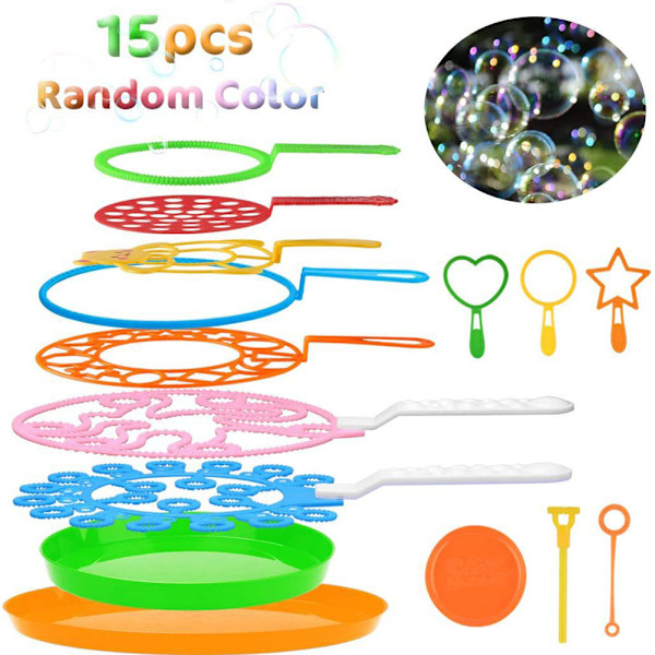 Plast Bubble Maker Set Bubble Party gynnar presenter Outdoor Garden Bubble Toys 15 in 1