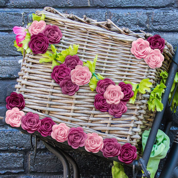 Hantverk konstgjorda blommor Huvud Rose Blomsterdekoration för bröllop DIY Krans Scrapbook Tillbehör Brown
