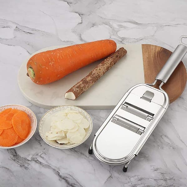 Multipurpose grönsaksskärare frukt med rostfritt stål mathackare B