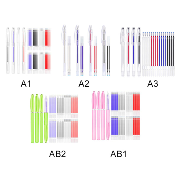 Värmeruderbar märkpenna Magic Secret Marker med refill bläck för tyg Läder kläder sömnad AB1