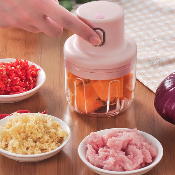 Trådlös Mini Elektrisk Vitlök Mat Hackare Ingefära Grönsakskross Cutter Mat Blender Processor 100ML