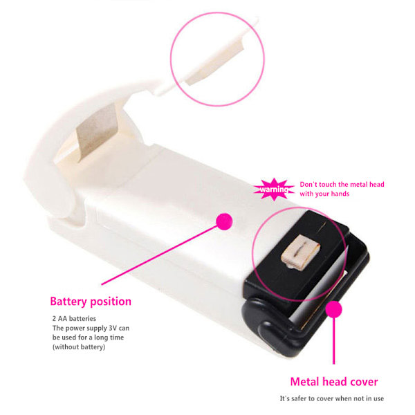 Bärbar Mini Sealer Multipurpose Praktisk Handhållen Heat Bag Sealer för lufttät matförvaring Enkel användning White