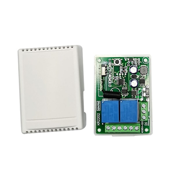 Universal 433 Mhz trådlös fjärrkontrollswitch Relä 220V 2CH Mottagarmodul +RF 433Mhz Fjärrkontroller Module