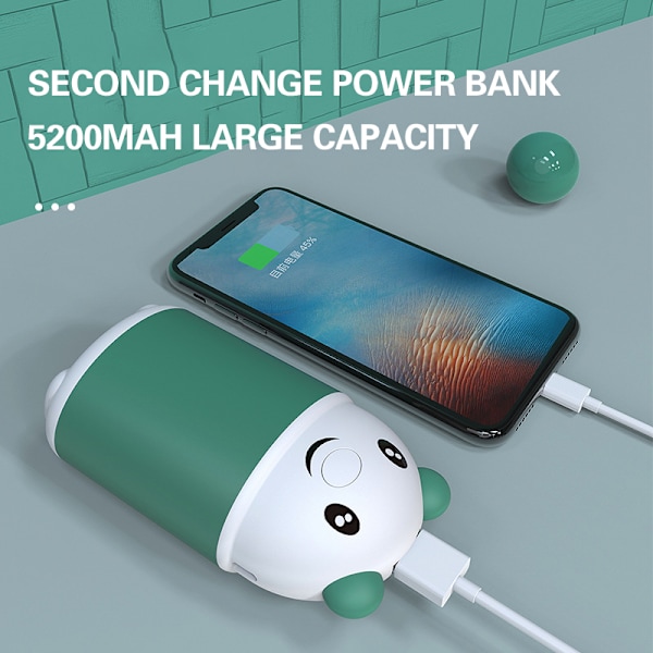 Elektrisk handvärmare Mini Mobil power Söt tecknad design 40/50/60 Celsius USB Uppladdningsbar 5200mAh