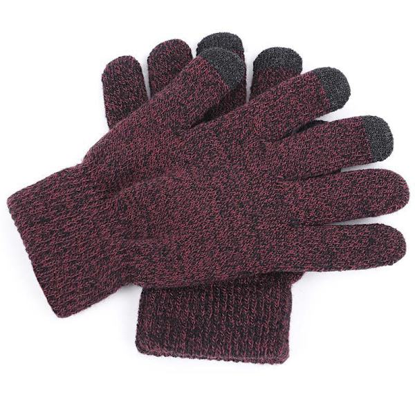 Vinter varm mössa Halsdukshandskar set Unisex vinter varm stickad mössa Halshandske för män kvinnor Gray Without Label Three piece Suit