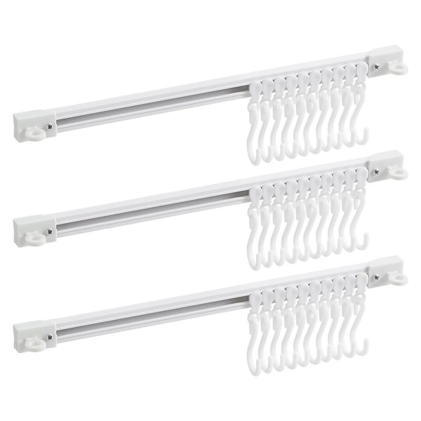 Multifunktionell glidskena krok med S krokar Stor kapacitet efterbehandling krok för köksskåp 40cm 3pcs
