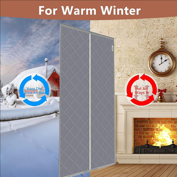 Vinter Sovrum Skiljegardin Vattentät Slitstark Skiljeväggsdörr Duk För Hus 120x210cm