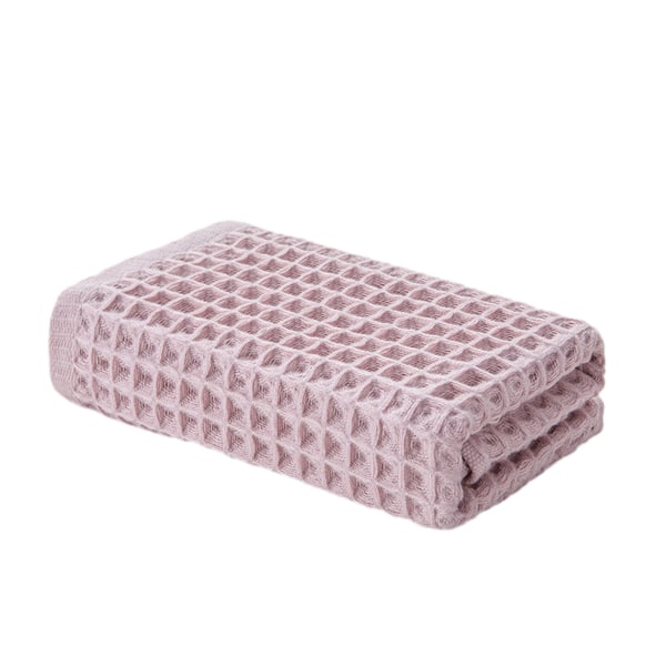 Våfflor Ansiktstvättlapp för vuxna Snabbtorkande luddfri badhandduk i bomull för badrum Pink
