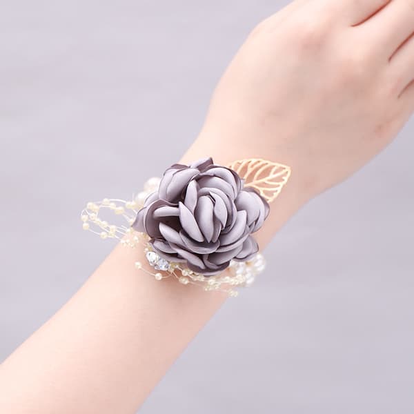 Bröllop blommor handled corsages flicka brudtärna hand blomma bröllop bal part A