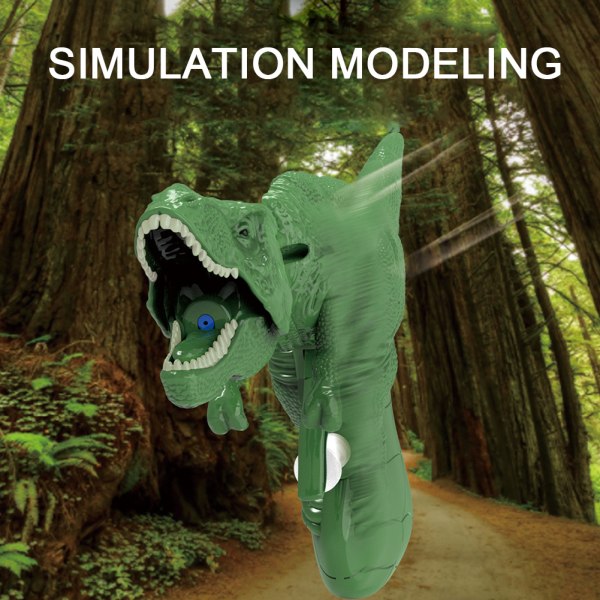 Simulering Dinosauriepressande vattenpistolleksaker Robust bärbar vattenkampleksak för sommarpoolen Brown