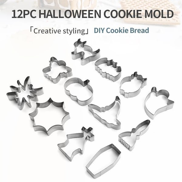 Mini Keksformar Set 3D Mini Marsipan-Keks Pressbara Schabloner Återanvändbara Keksstämplar One Set