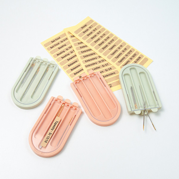 4 st Case med 3 rutnät Liten lätt nålorganisator för handarbete Green 4pcs