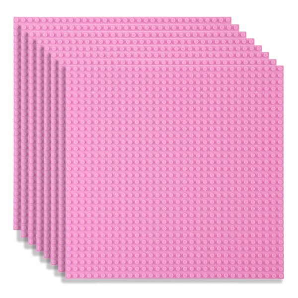 8st klassiska bottenplattor för pussel Stabila byggplattformar mattor för barn pojkar flickor Pink
