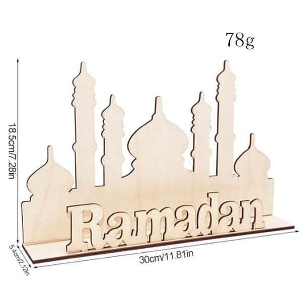 Ramadan Träbricka Eid Tallrikar Ramadandekorationer Serveringsservis